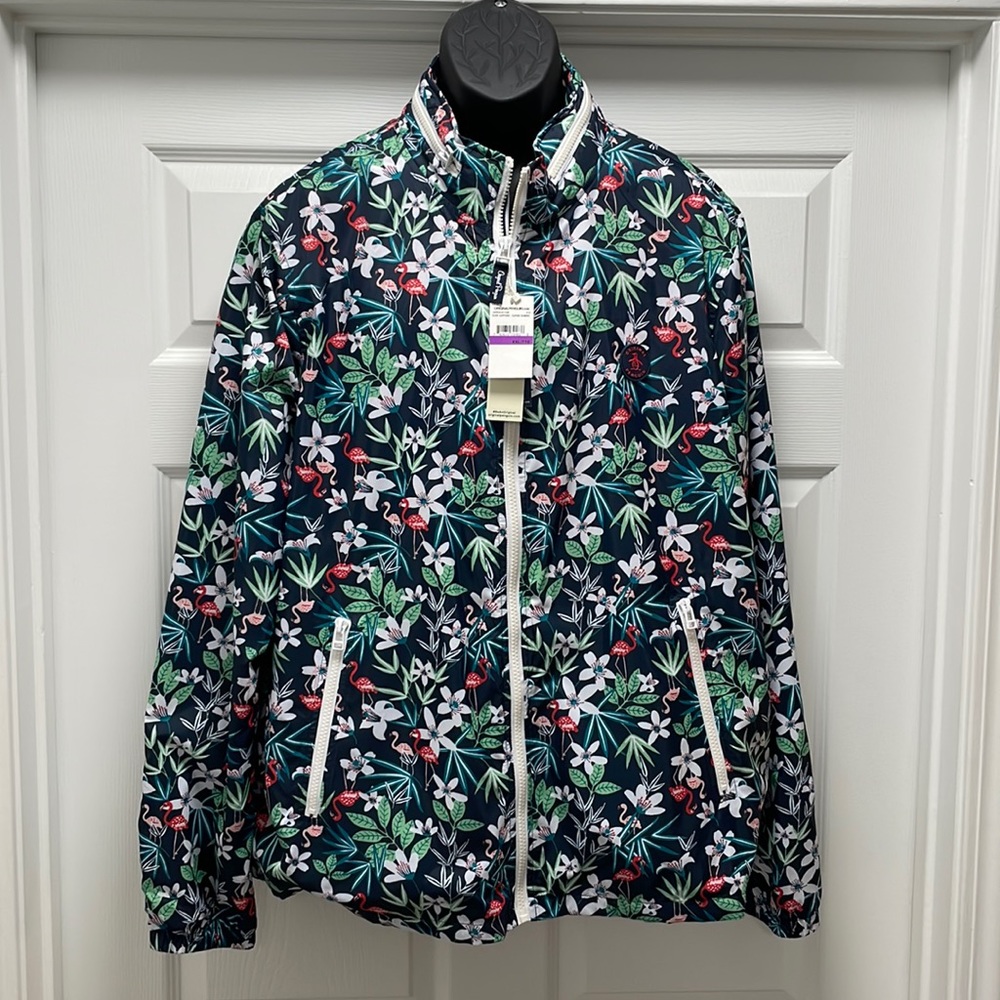 Multi colored zip up windbreaker from Penguin